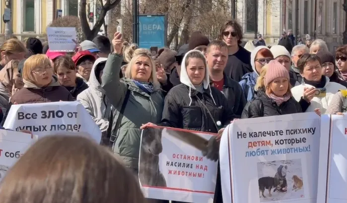 Любая жизнь бесценна: в Иркутске прошел митинг против эвтаназии животных