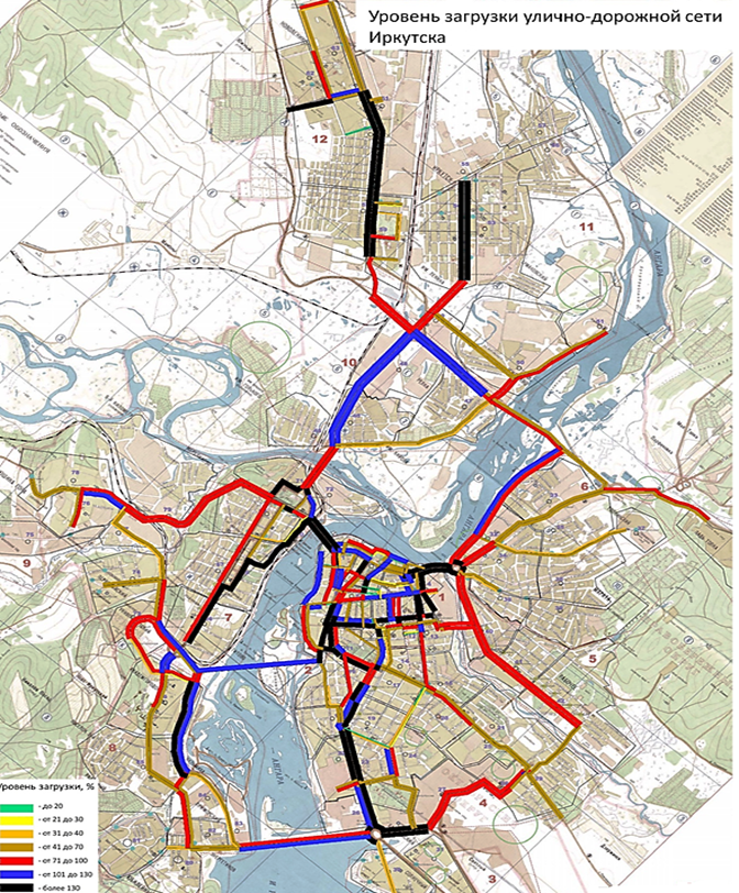 Карта загрузки улиц