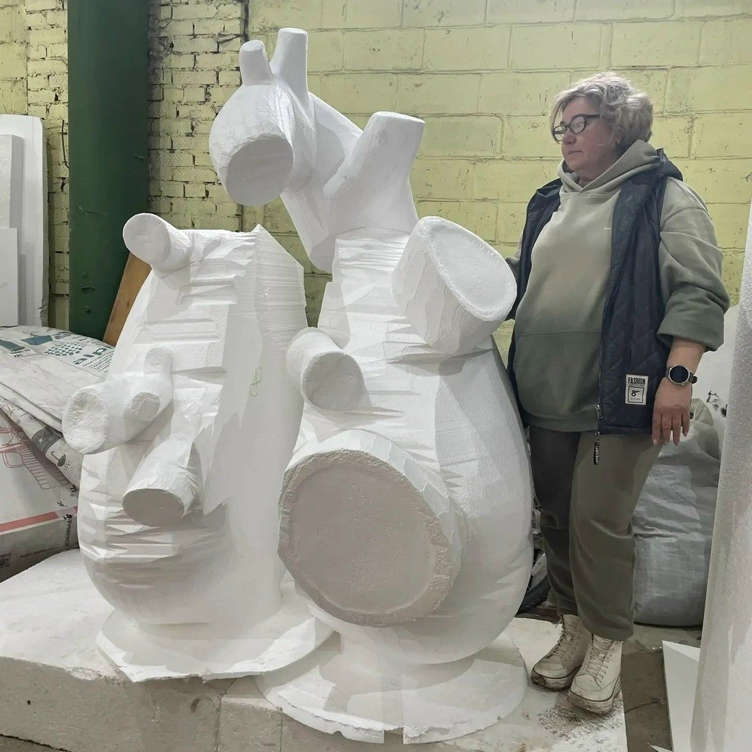 Вслед за мамонтом: художники создают сердце кита для Иркутского зоопарка