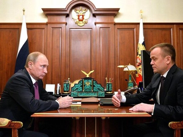 Встреча Путина В.В. с губернатором Иркутской области Сергеем Ерощенко