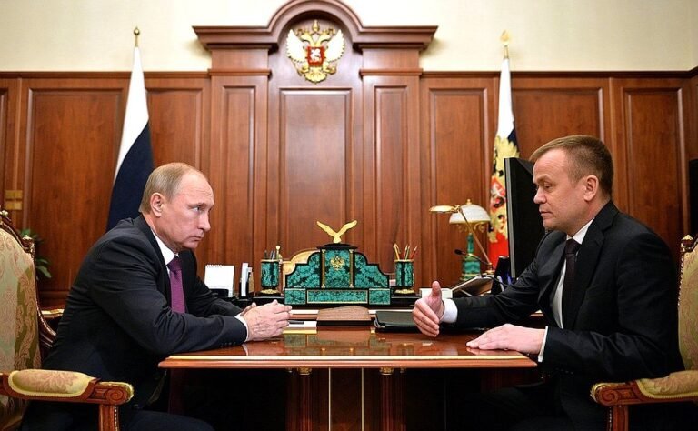 Встреча Путина В.В. с губернатором Иркутской области Сергеем Ерощенко