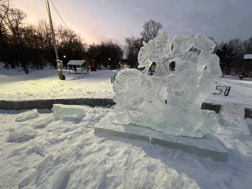 Ледовая скульптура в Ангарске