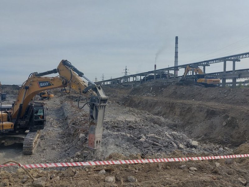 Демонтаж цеха на промышленной площадке «Усольехимпрома»