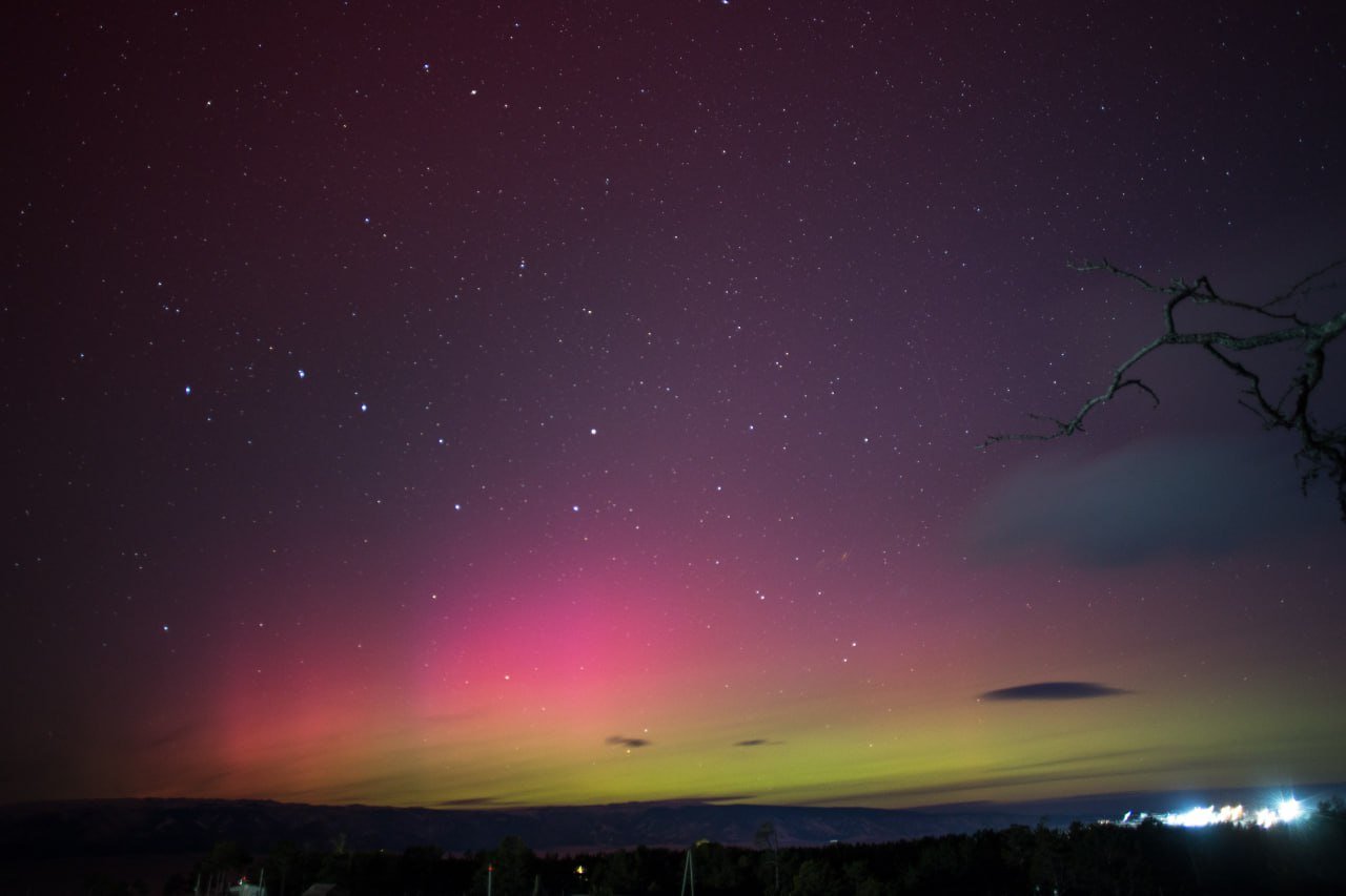 Полярное сияние северное сияние Ольхон