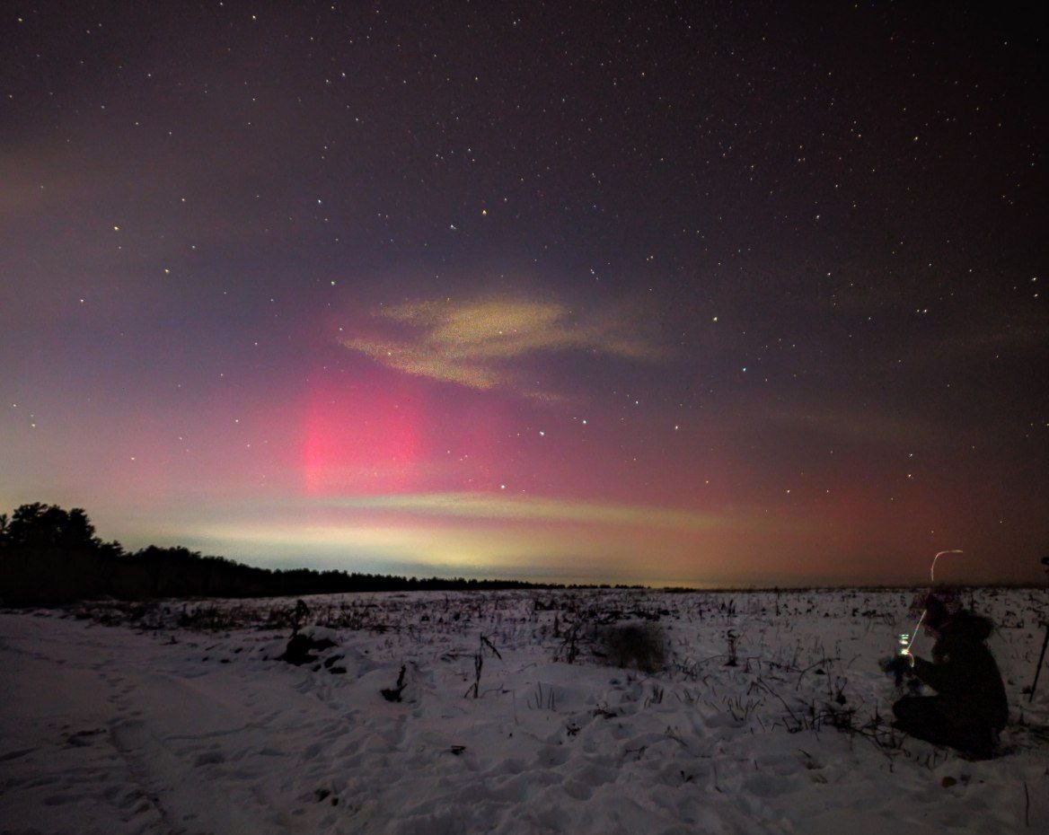 Полярное сияние северное сияние Пивовариха